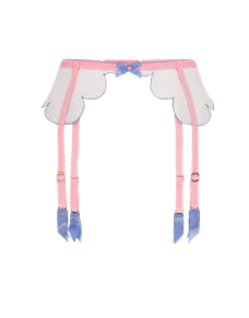 Lorna Suspender Baby Pink/Blue | Agent Provocateur