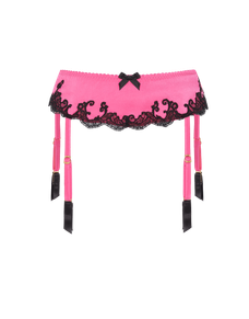 Molly Suspender Candy Pink/Black | Agent Provocateur