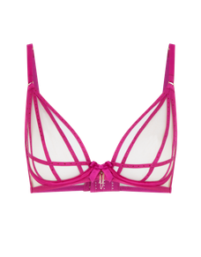 Rubi Plunge Underwired Bra Magenta/Sand | Agent Provocateur