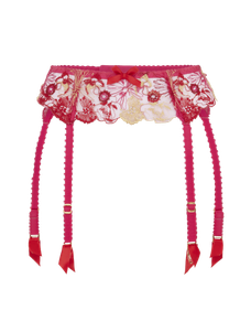 Zuri Suspender Fuchsia/Red/Gold | Agent Provocateur