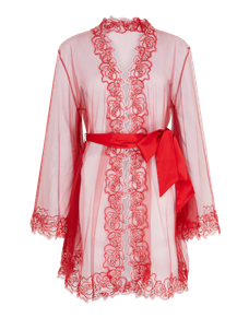 Lindie Short Gown Red/Red | Agent Provocateur
