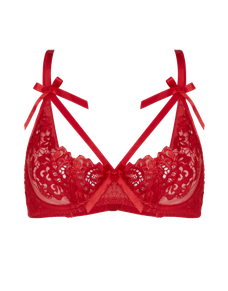 Cendrillon Plunge Underwired Bra Red | Agent Provocateur