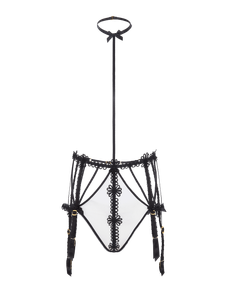Coletta Playsuit Black/Sand | Agent Provocateur