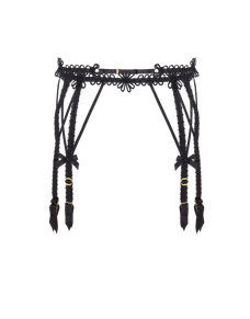 Coletta Suspender Black/Sand | Agent Provocateur