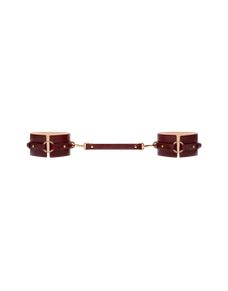 Darlina Ankle Cuffs Burgundy/Gold | Agent Provocateur