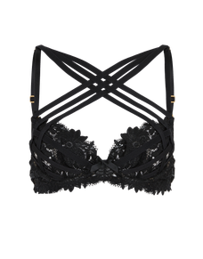 Edira Plunge Underwired Bra Black/Clear | Agent Provocateur