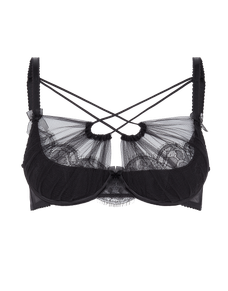 Halley High Neck Underwired Bra Black | Agent Provocateur