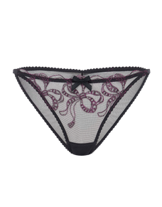 Louella Tanga Brief Black/Pink | Agent Provocateur