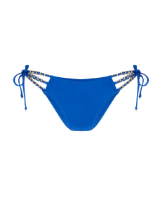 Montie Bikini Bottom Blue/Gold | Agent Provocateur