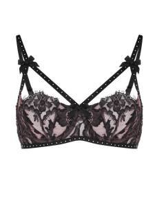 Temptressa High Apex Underwired Bra Mink/Black | Agent Provocateur