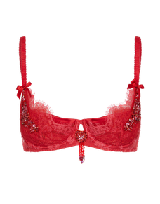 Graicelle Plunge Underwired Bra Red | Agent Provocateur