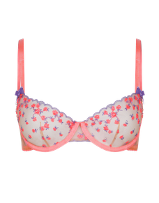 Lissa Plunge Underwired Bra Pink/Lilac | Agent Provocateur