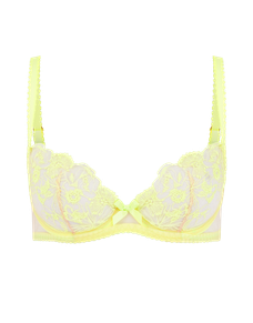 Jayce Plunge Underwired Bra Neon Lemon/Sand | Agent Provocateur