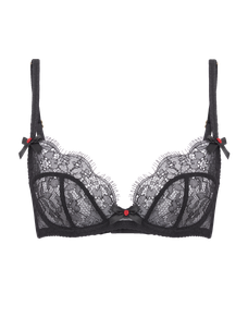 Lorna Lace Plunge Underwired Bra Black Lorna Lace | Agent Provocateur