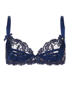 Dioni Plunge Underwired Bra Navy | Agent Provocateur