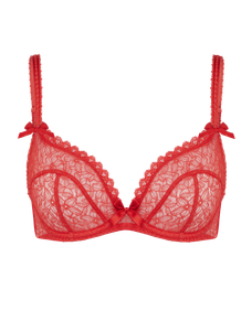 Aliza Plunge Underwired Bra Red | Agent Provocateur