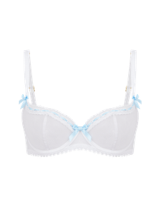 Claira Plunge Underwired Bra White | Agent Provocateur