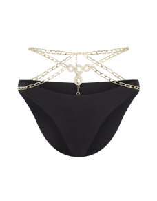 Haislee Bikini Bottom Black/Gold | Agent Provocateur