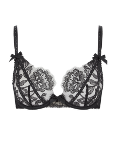 Krystabell Plunge Underwired Bra Black | Agent Provocateur