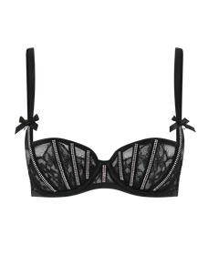 Caitriona Balconette Underwired Bra Black/Iridescent | Agent Provocateur