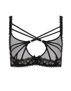 Doretta Plunge Underwired Bra Black | Agent Provocateur