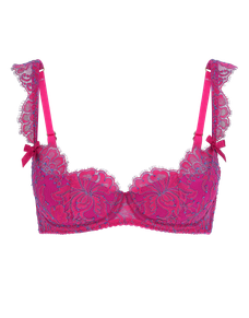 Emiliana Balconette Underwired Bra Magenta/Blue | Agent Provocateur
