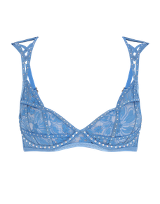 Dianah Plunge Underwired Bra Blue | Agent Provocateur