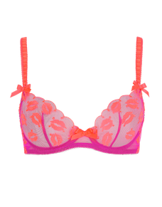 Ottiliee Plunge Underwired Bra Magenta/Neon Orange | Agent Provocateur