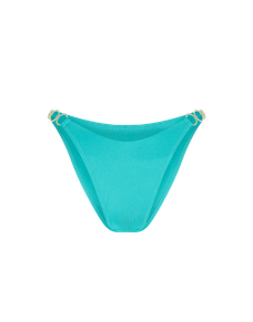 Lustia Bikini Bottom Turquoise/Gold | Agent Provocateur
