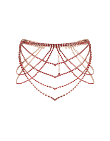 Carllina Belt Rose Gold/Red | Agent Provocateur