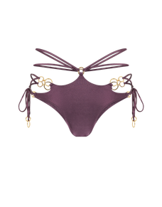 Davine Bikini Bottom Plum/Gold | Agent Provocateur