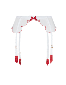 Lorna Suspender White/Red | Agent Provocateur