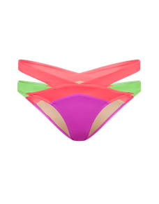 Mazzy Bikini Bottom Pink/Green/Purple | Agent Provocateur