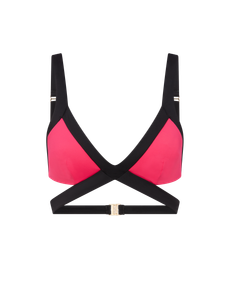 Mazzy Bikini Top Black/Green/Pink | Agent Provocateur