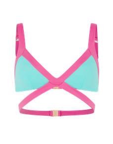 Mazzy Bikini Top Mint/Pink | Agent Provocateur