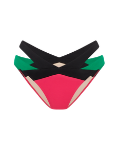 Mazzy Bikini Bottom Black/Green/Pink | Agent Provocateur