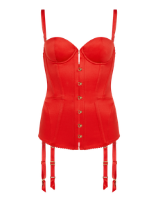 Mercy Satin Corset Red | Agent Provocateur