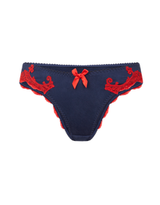 Molly Brazillian Brief  Navy/Red | Agent Provocateur