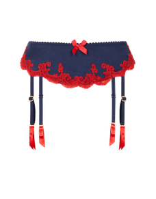 Molly Suspender Navy/Red | Agent Provocateur