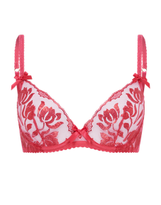 Sparkle Plunge Underwired Bra Hot Pink | Agent Provocateur