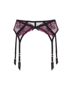 Rozlyn Suspender Plum/Black | Agent Provocateur