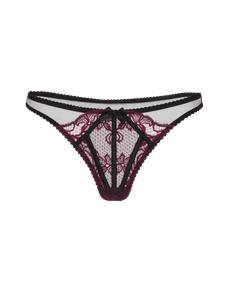 Rozlyn Thong Plum/Black | Agent Provocateur
