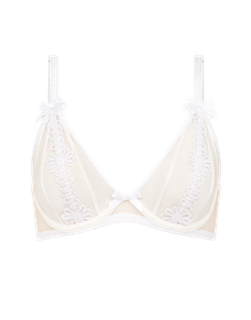 Coletta Plunge Non Padded Bra  White/Sand | Agent Provocateur