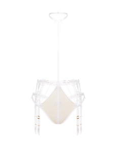 Coletta Playsuit White/Sand | Agent Provocateur