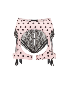 Rivere Ouvert Suspender Pink/Black | Agent Provocateur