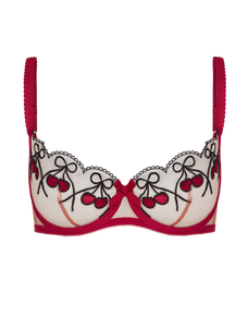 Avalee Plunge Underwired Bra Red | Agent Provocateur