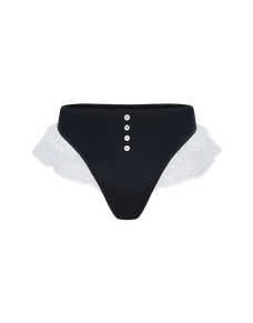 Bonnie High Waist Brief Black/White | Agent Provocateur