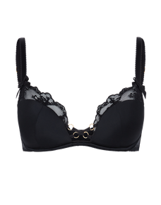 Daphnie Plunge Underwired Bra Black | Agent Provocateur