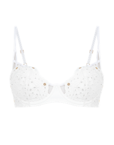 Nicoletti Plunge Underwired Bra White | Agent Provocateur