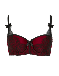 Sammi Demi Cup Underwired Bra Burgundy/Black | Agent Provocateur